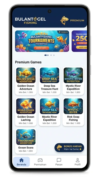 Galeri pratinjau visual bulantogel build APK resmi terbaru